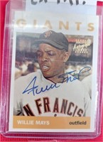 344 - TOPPS 1996-1964 WILLIE MAYS AUTOGRAPHED CARD