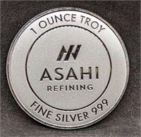 1 Oz. Fine Silver Asahi Round