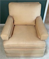 Vintage Cushioned Armchair on Casters