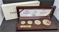 2007 China Lunar Panda Gold Coin Set - Year of Pig