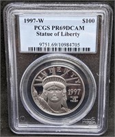 1997 W USA $100 Platinum Coin - Statue of Liberty