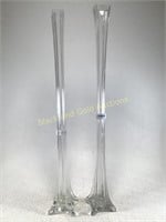 (2) Tall Swung Vases, 27.5" Tall