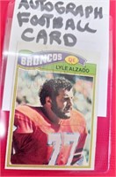 344 - LYLE ALZADO AUTOGRAPHED FOOTBALL CARD (B56)
