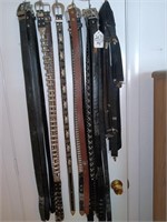 Lots of belts on the door some are rough some are