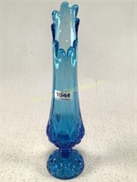 Blue Swung Vase, 14" Tall.
