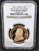 2010 South Africa "First Strike" Krugerrand NGC