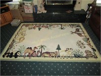 Area Rug w/Images with Pair of Several Animals
