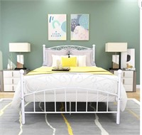 HOJINLINERO METAL BED FRAME TWIN SIZE WITH
