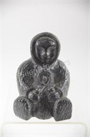 Nuvak Canada Carved Inuit Mother & Child Sculpture