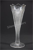 EAPG Cut Detailed Tall Footed  Vase
