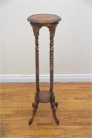 Tall Edwardian Plant Display Stand with Two Tiers