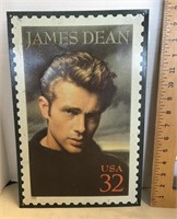 James Dean US postage stamp tin sign