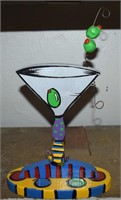 Stacey '02 Signed Wood/Mixed Media Martini Pop Art
