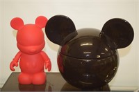 Disney Mickey Mouse Vinyl Statue + Cookie Jar