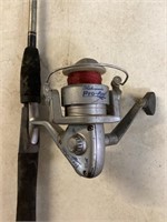Shakespeare Pro-Am fishing reel and rod