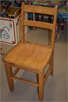 Vintage Solid Wood Child's Chair 30" Tall