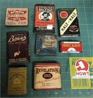 8 tobacco tins