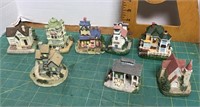 8 small village buildings