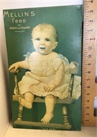 Mellins baby food repro tin sign