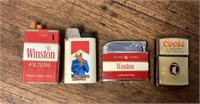 4 advertising cigarette lighters