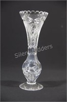 Sawtooth Cut Glass / Crystal Vase