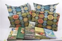 Set of Toss Decorative Cushions & Books on BIrds