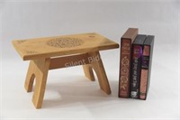 Hard Cover Book Sets & Hand Crafted Step Stool