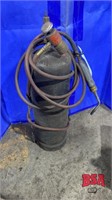 Small Acetylene Tank W/ Heating Torch & Gauge