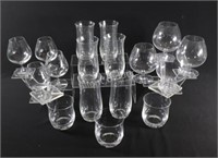 High & Low Ball Glasses w Assorted Stemware
