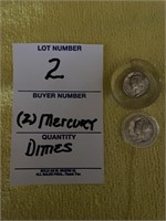 2 Mercury Dimes both 1941