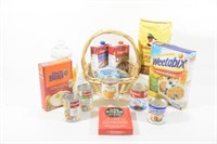 Wicker Basket, Glass Jar, & Cupboard Necessities