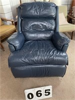 Leather Recliner (Blue)