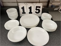 Corelle China 12 plates, 5 salad plates, 8 small