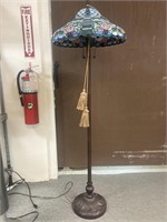 Stained Glass Style Three Light Floor Lamp