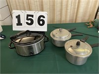 Crock Pot & 2 Small Pressure Cookers