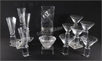 Heavy Base Aperitif, Martini Glasses, Vase, Bowl