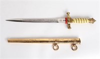 Gilt Brass Imperial German Officers Dagger, Post W