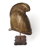 Pompiers Brass Parade Helmet, French 19th C.