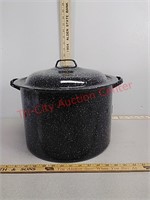 Enamelware Canning pot with lid and rack