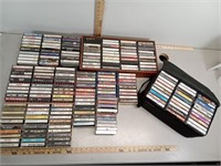 Cassette tapes in organizers and bag