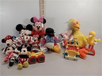 Mickey mouse binoculars, Piglet toy,  (3) big