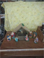 Nativity scene and barn