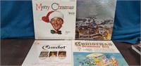 Lot of 4 Vtg Christmas Albums Records - Bing