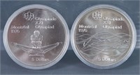 (2) 1976 Montreal Olumpic Coins