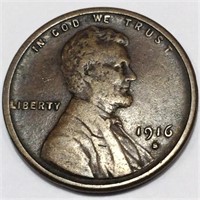 1916-S Lincoln Wheat Cent Penny