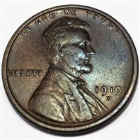 1919-D Lincoln Wheat Cent Penny High Grade