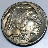 1937-D Buffalo Nickel AU/BU