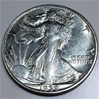 1939-S Walking Liberty Half Dollar AU/BU