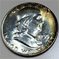 1955 Franklin Half Dollar Uncirculated