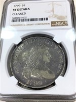 1799 Draped Bust Dollar NGC VF Details "Cleaned"